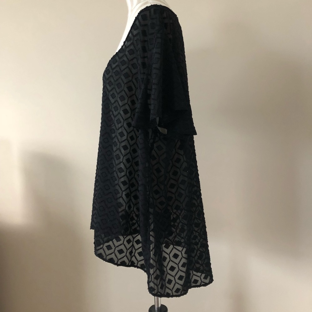 Torrid Semi Sheer Short Sleeve Blouse - Picture 2 of 7